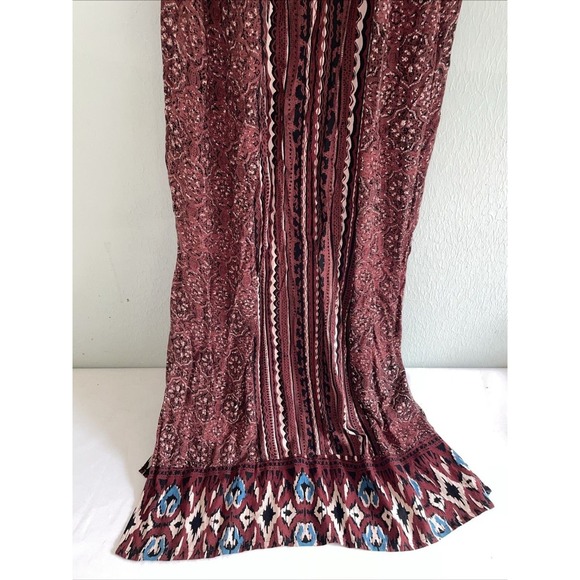 Boho Aztec‎ Tank Midi Dress Embroidery Side Slits Sz Small boho festival - Picture 8 of 8